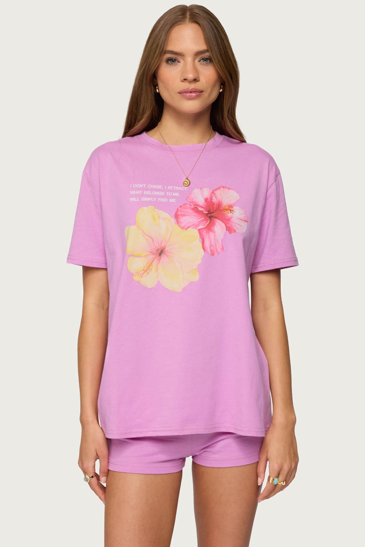 Fleur Hibiscus Graphic T Shirt