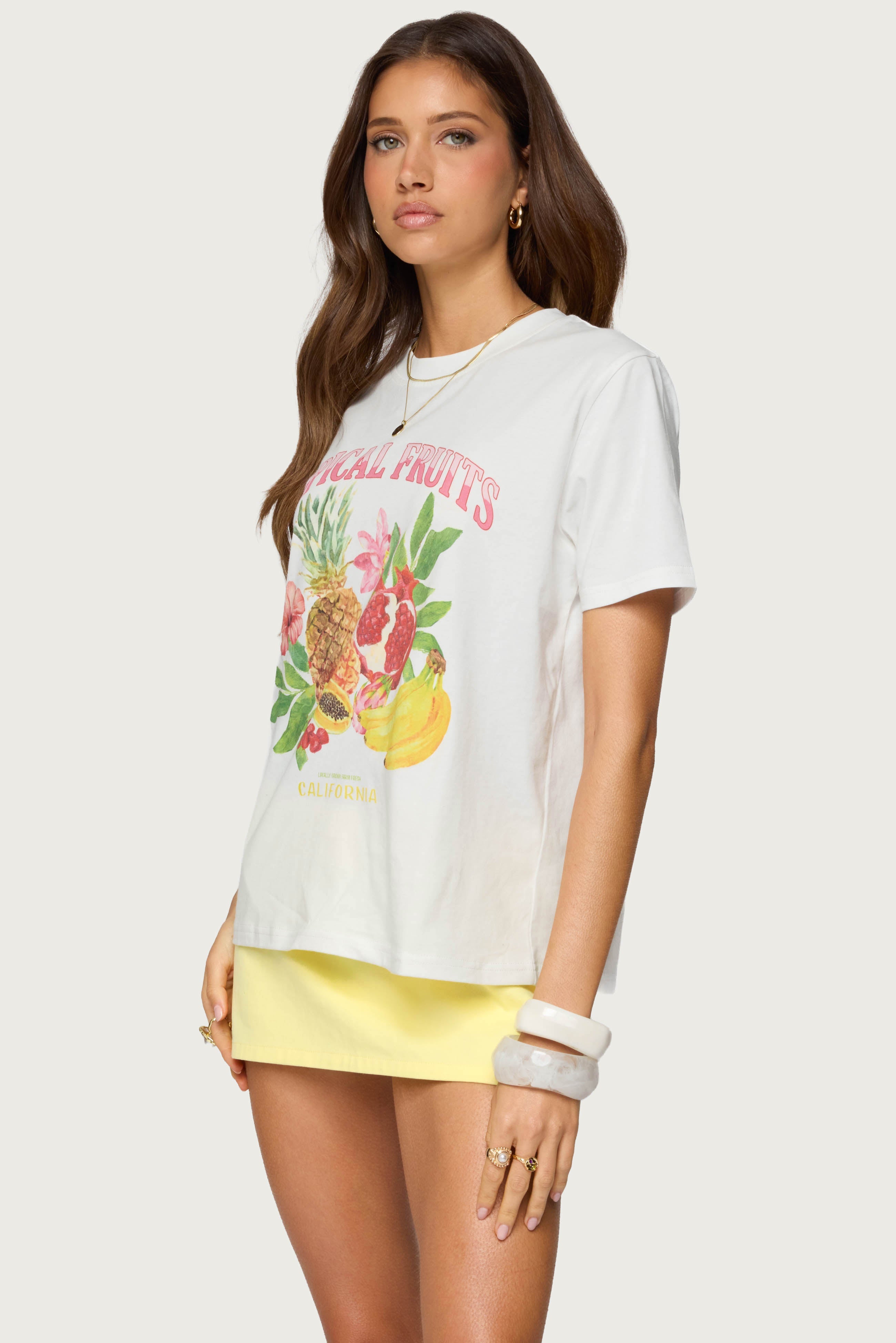 Tropical Fruits Graphic T Shirt