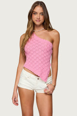 Codi Backless Asymmetric Knit Top