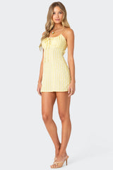 Gingham Bustier Mini Dress
