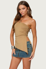Malena Asymmetric Halter Top