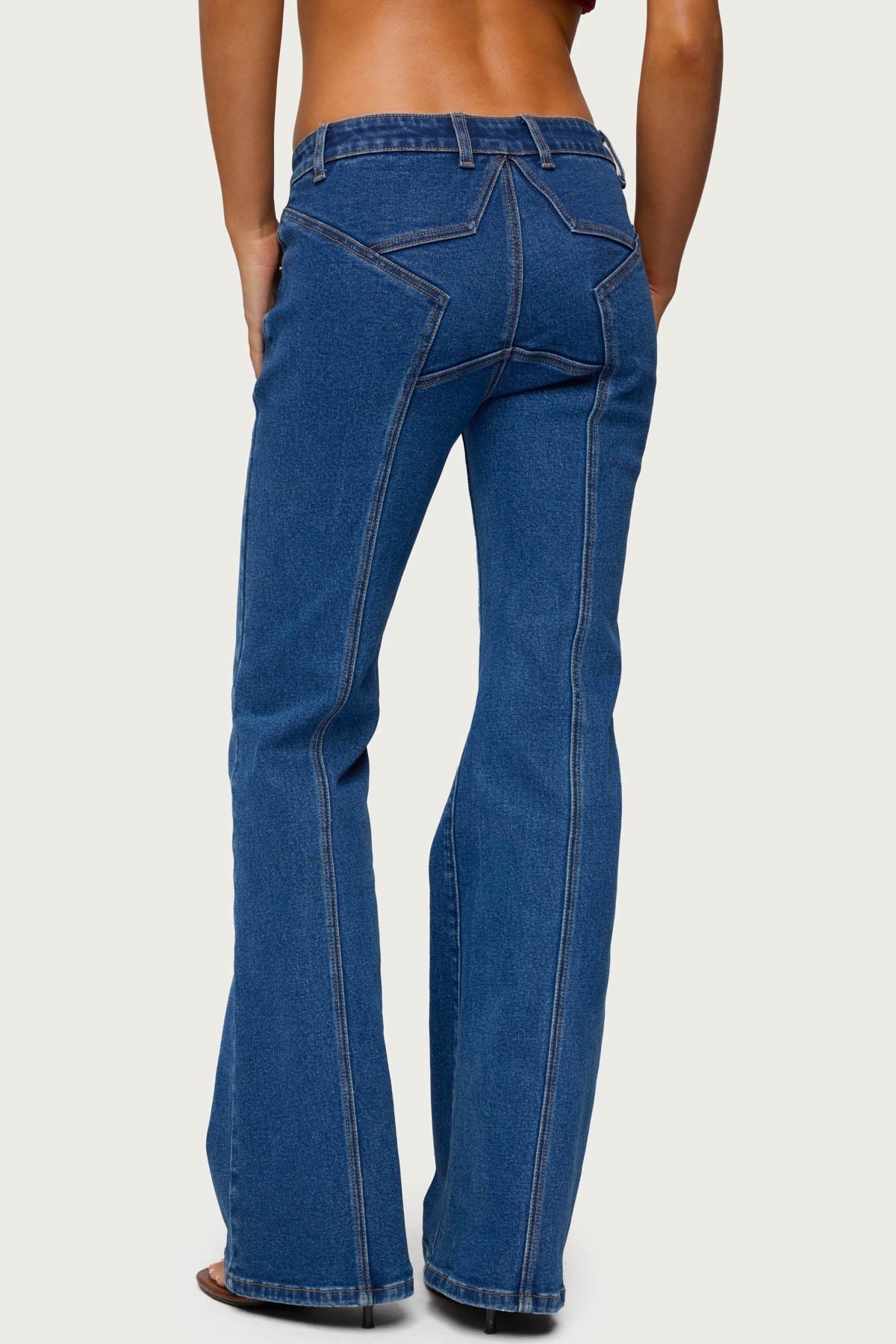 Starrie Panel Stitch Low Rise Jeans
