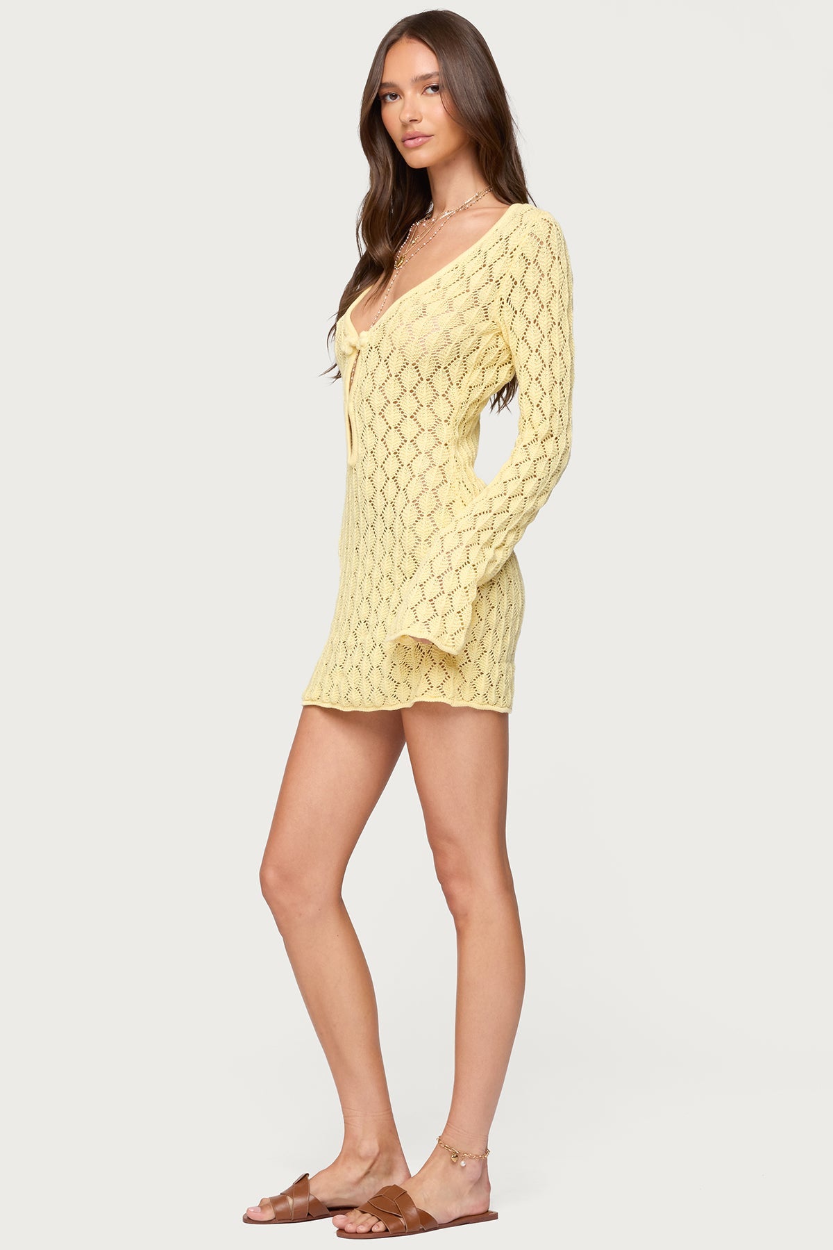Brie Cut Out Crochet Mini Dress