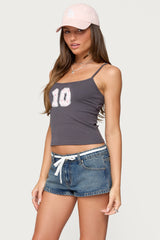 10 Floral Lacey Patch Tank Top