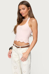 Jazmyn Scalloped Halter Top