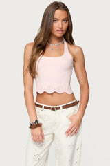 Jazmyn Scalloped Halter Top