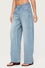 Korie Barrel Leg Low Rise Jeans