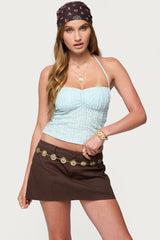 Galya Textured Halter Top