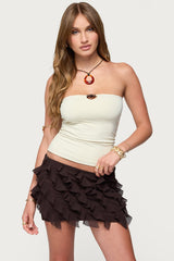 Chrystal Cut Out Tube Top