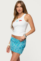 Ocean Club Bead Ribbed Tank Top