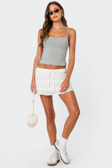 Striped Henley Tank Top