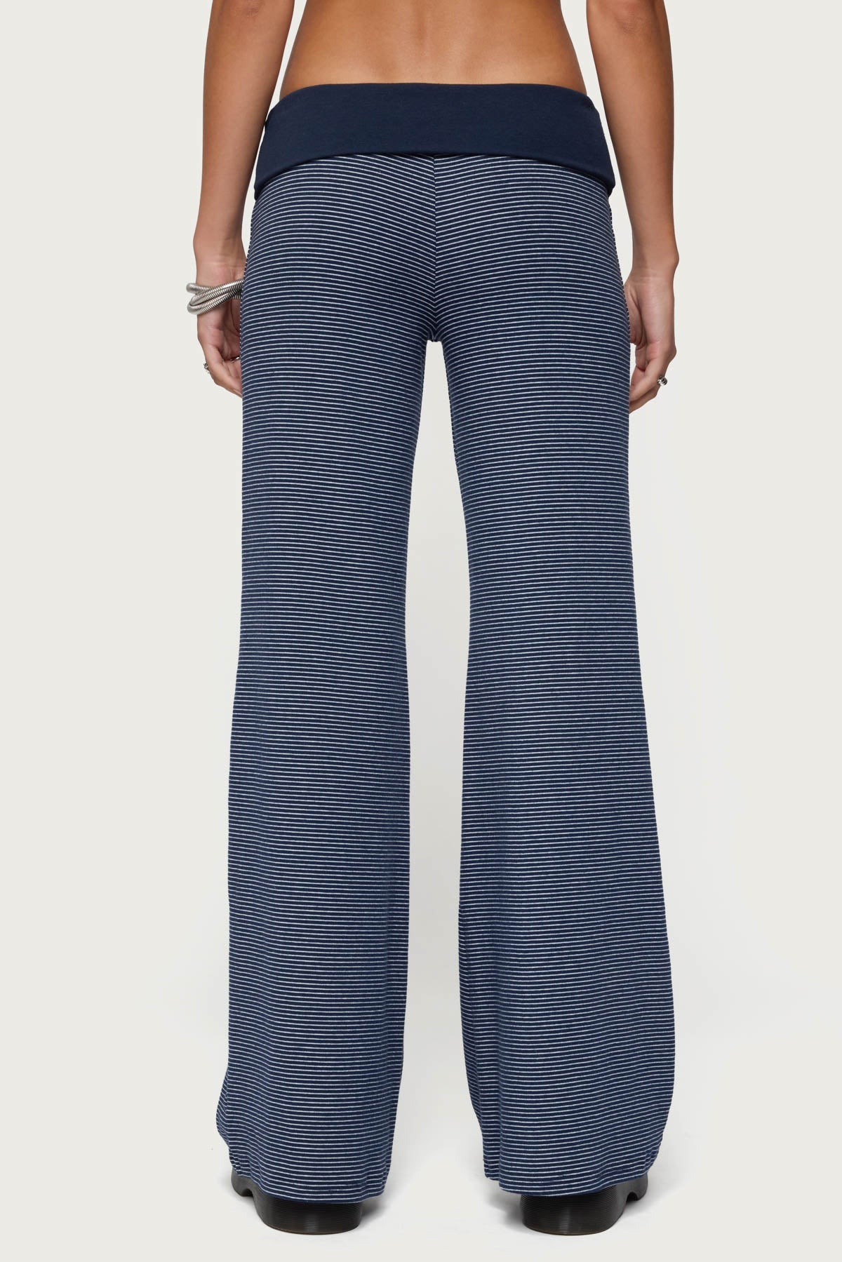 Amarna Striped Fold Over Pants