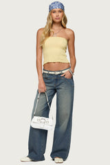 Emmet Strapless Scrunch Top