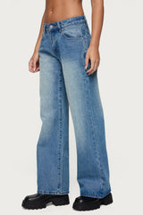 Magda Low Rise Acid Wash Jeans