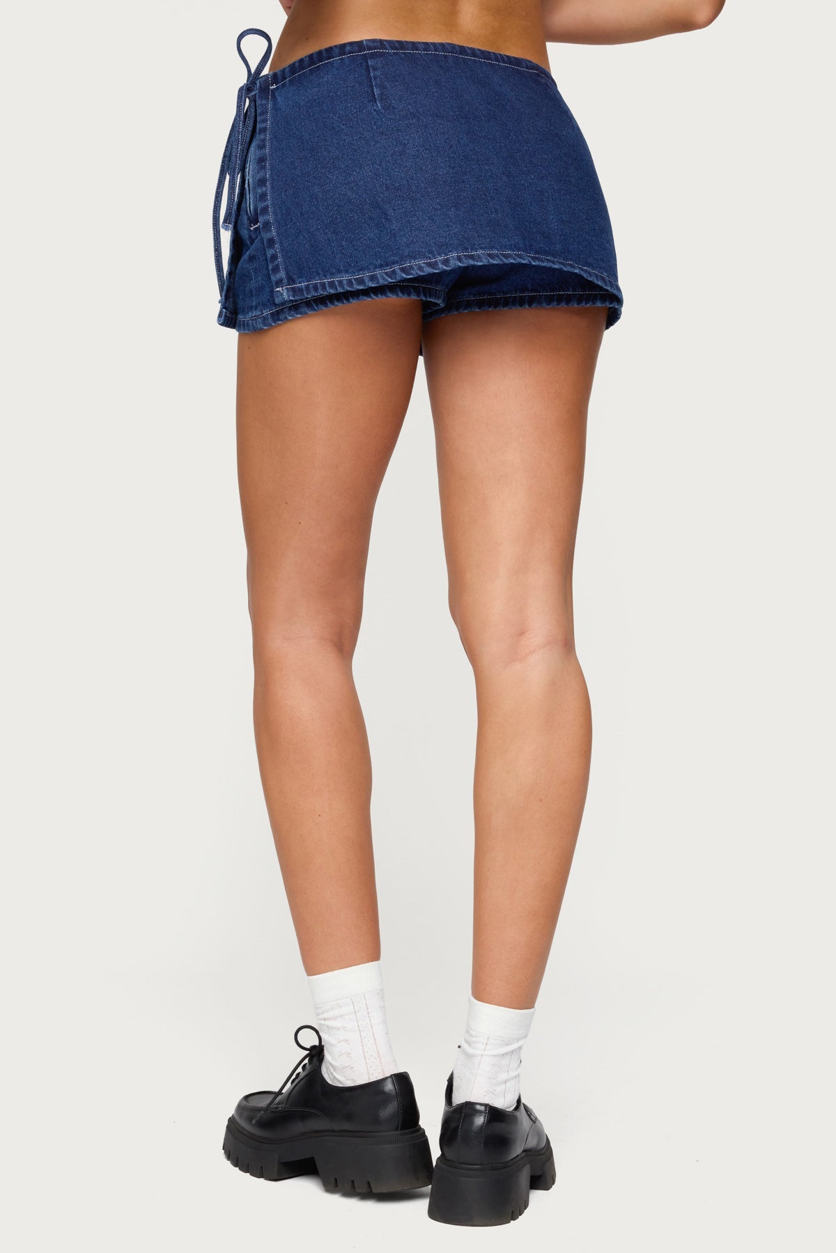 Giselle Wrap Denim Mini Skort