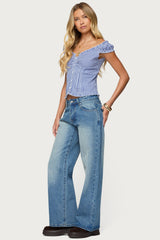 Dorothie Gingham Button Up Top