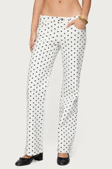 Romily Polka Dot Low Rise Jeans