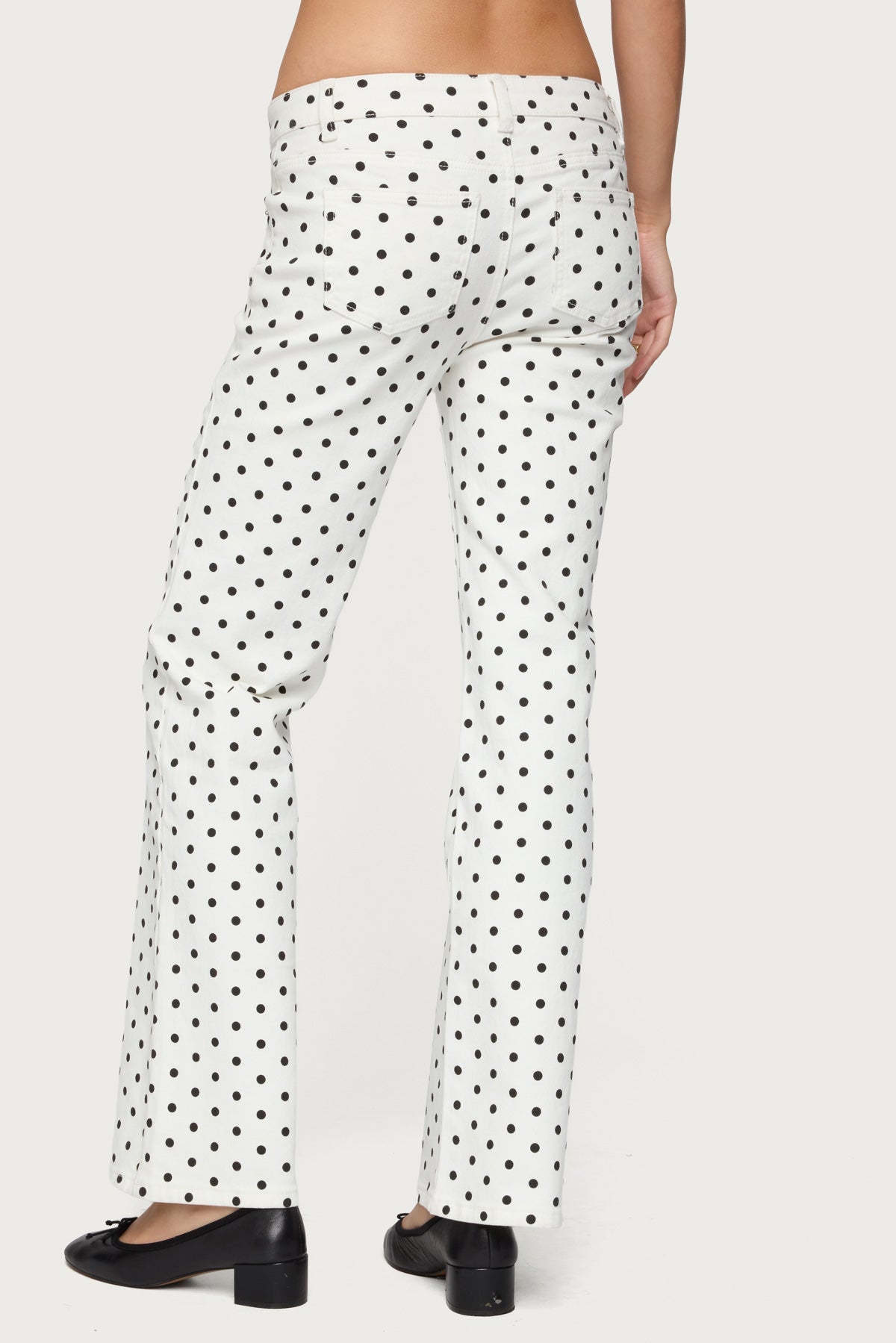 Romily Polka Dot Low Rise Jeans
