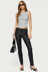 Kaede Faux Leather Skinny Jeans