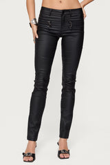 Kaede Faux Leather Skinny Jeans
