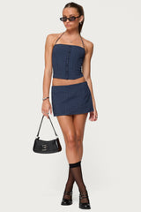 Winsley Gingham Halter Corset