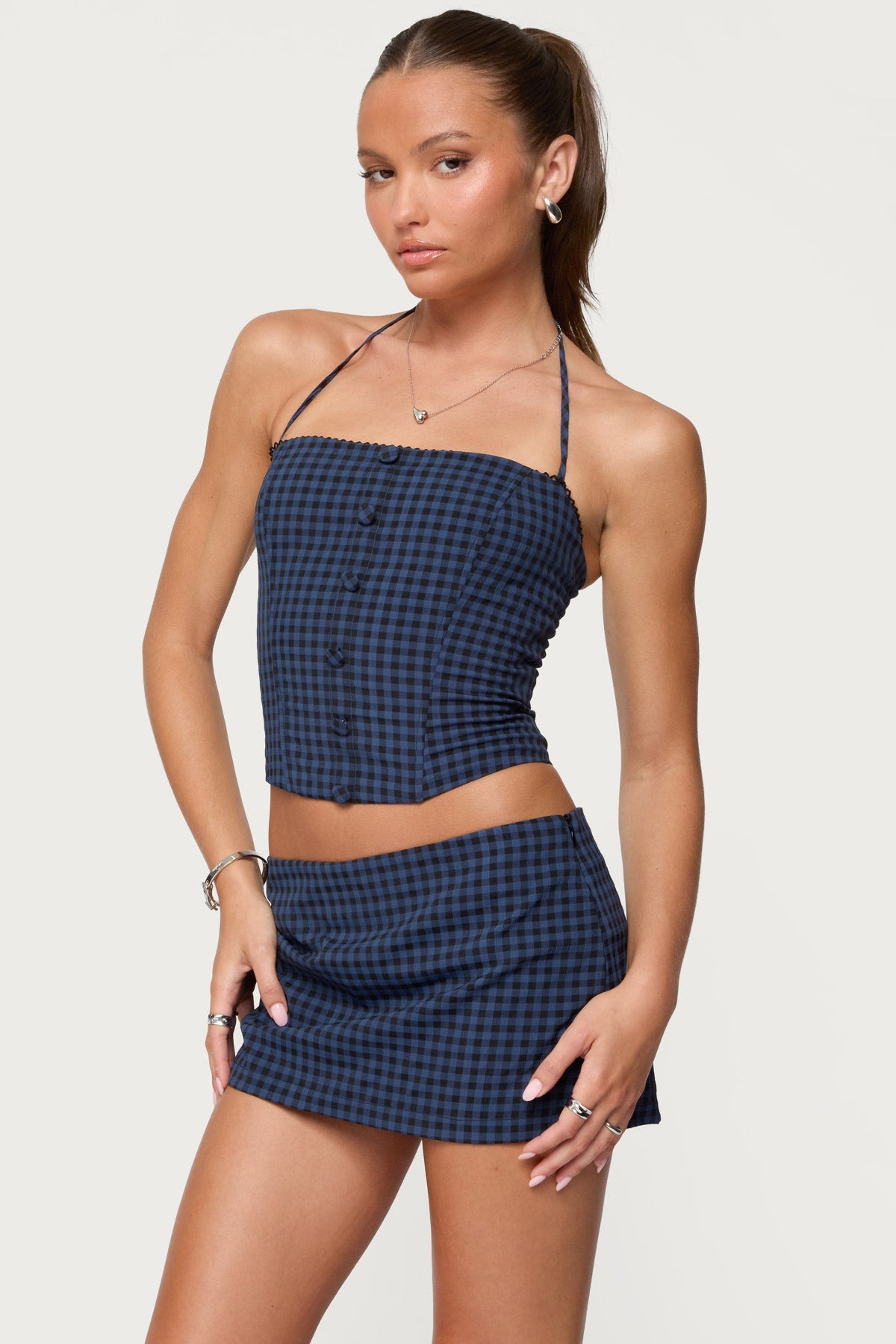Winsley Gingham Halter Corset