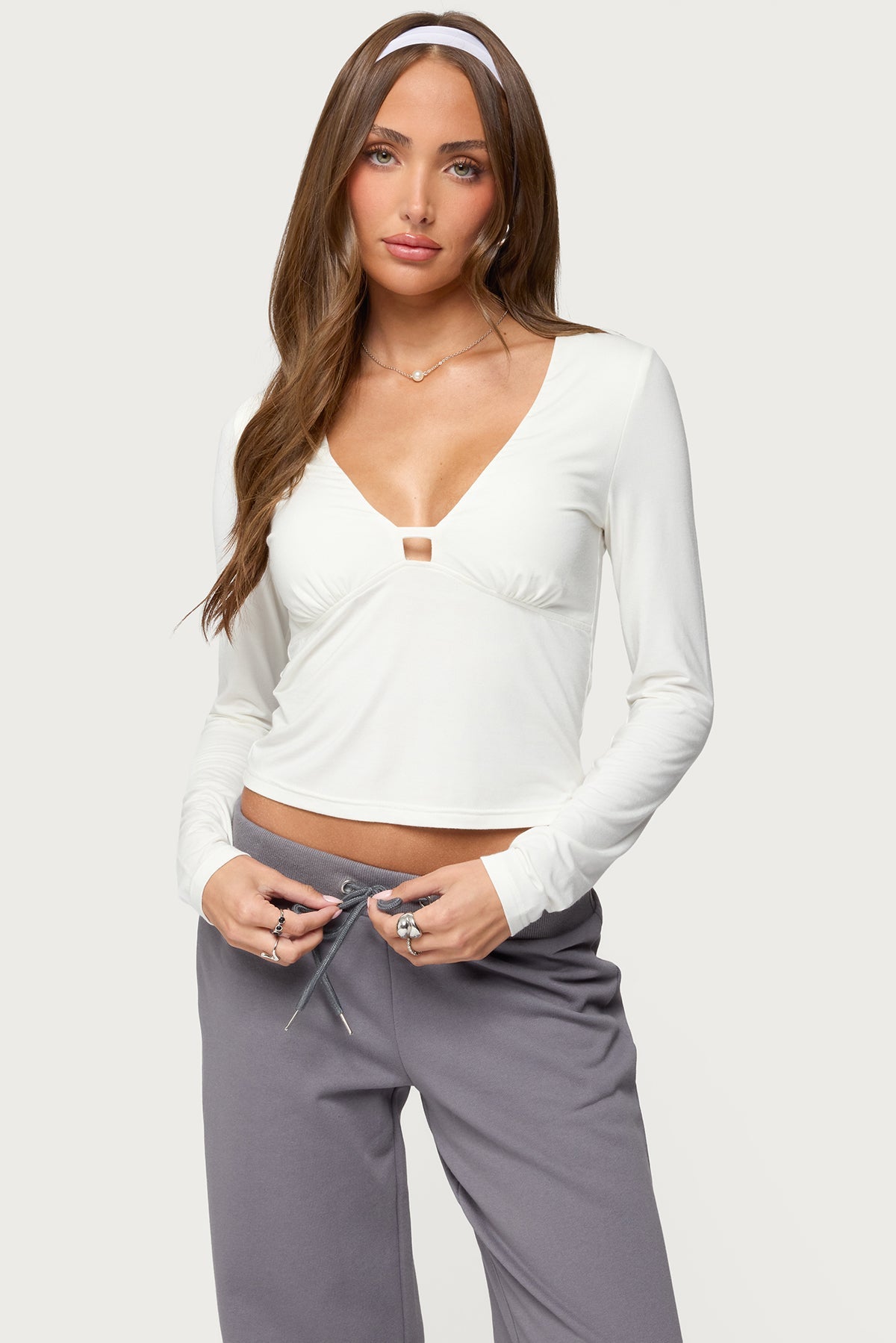 Lovisa V Neck Long Sleeve Top