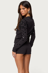 Cierra Sequin Knit Cardigan