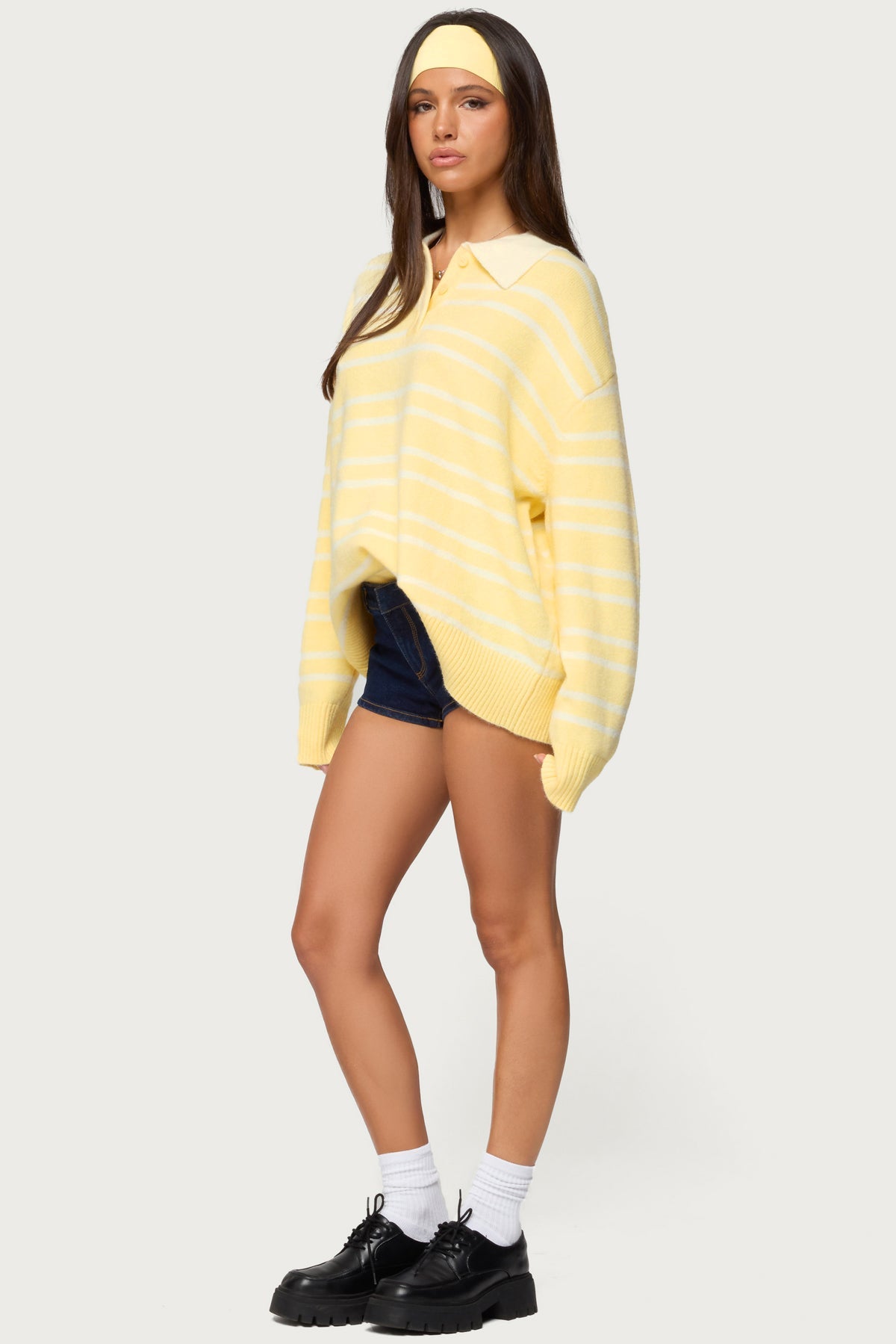 Rilynn Striped Polo Sweater