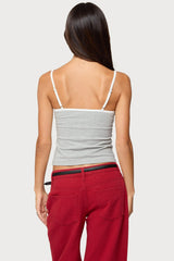 Rhoda Contrast Polka Dot Tank Top