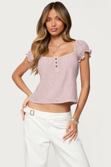 Rhory Pinstripe Babydoll Top