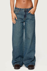 Heartly Low Rise Straight Leg Jeans