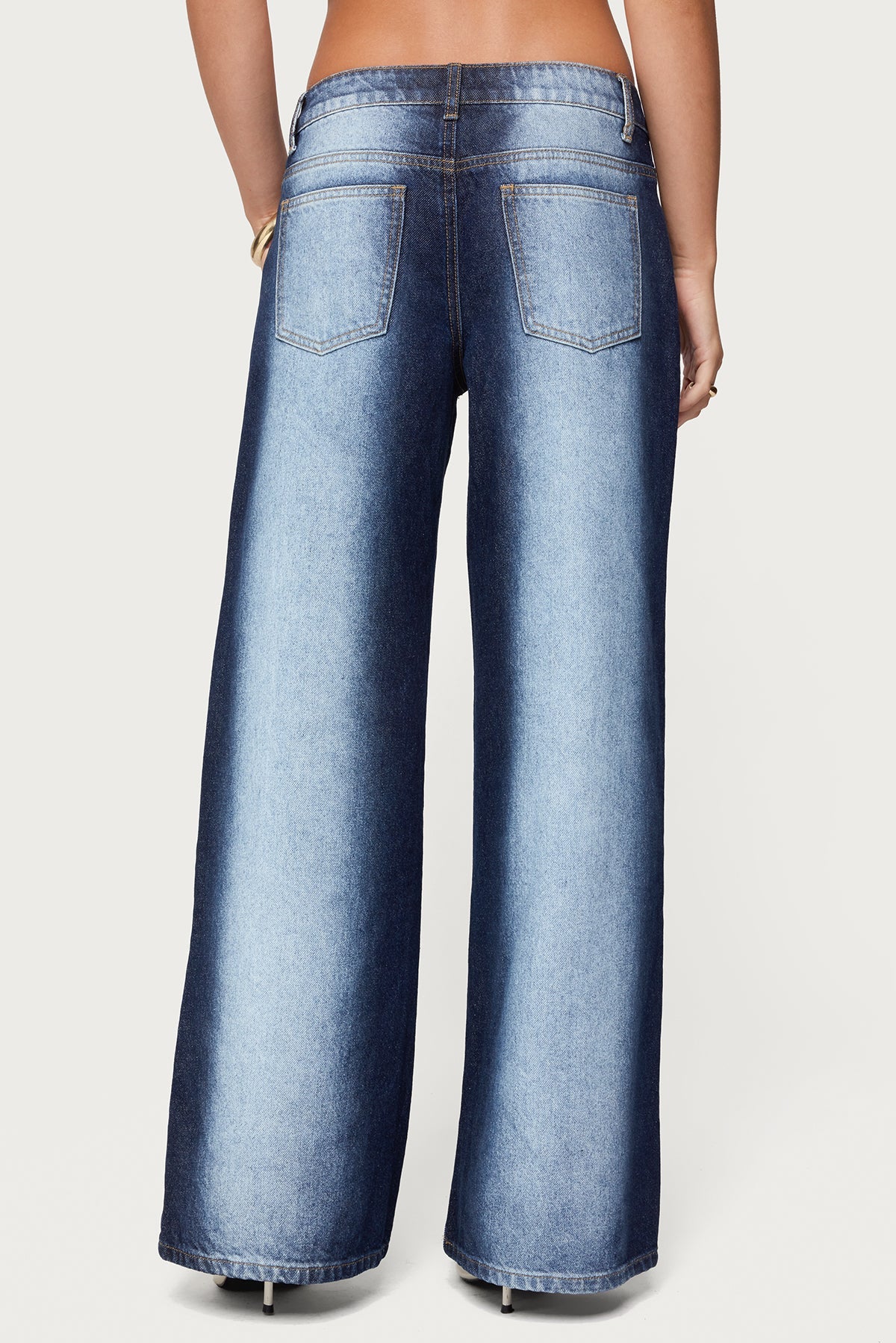 Ema Bleach Washed Low Rise Jeans