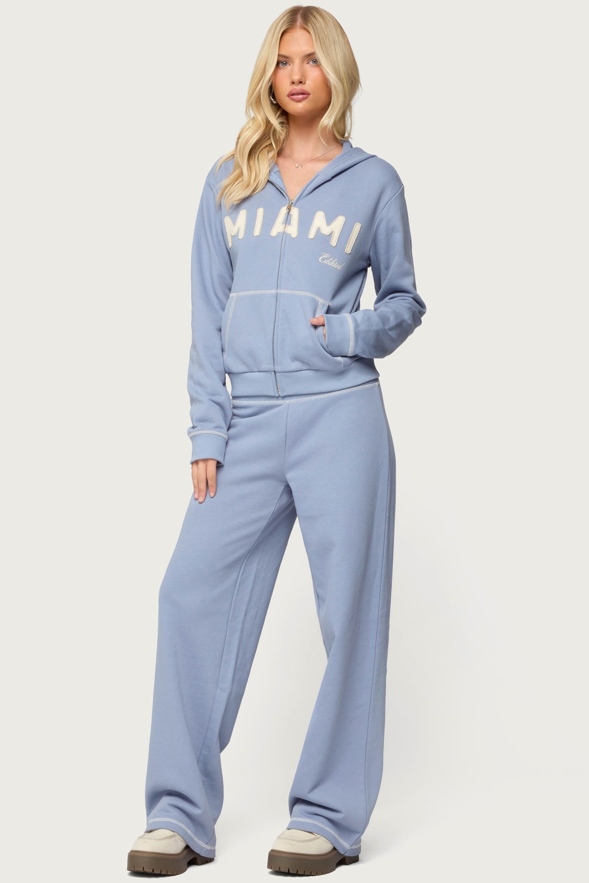 Miami Babe Zip Up Hoodie