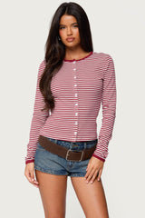 Rayla Striped Button Up Top