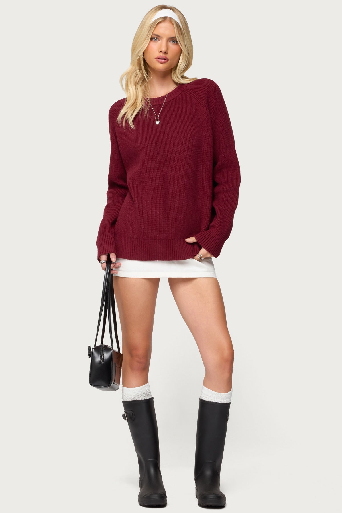 Lavonne Oversized Knit Raglan Sweater