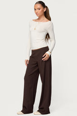 Kerie Pinstripe Low Rise Pants