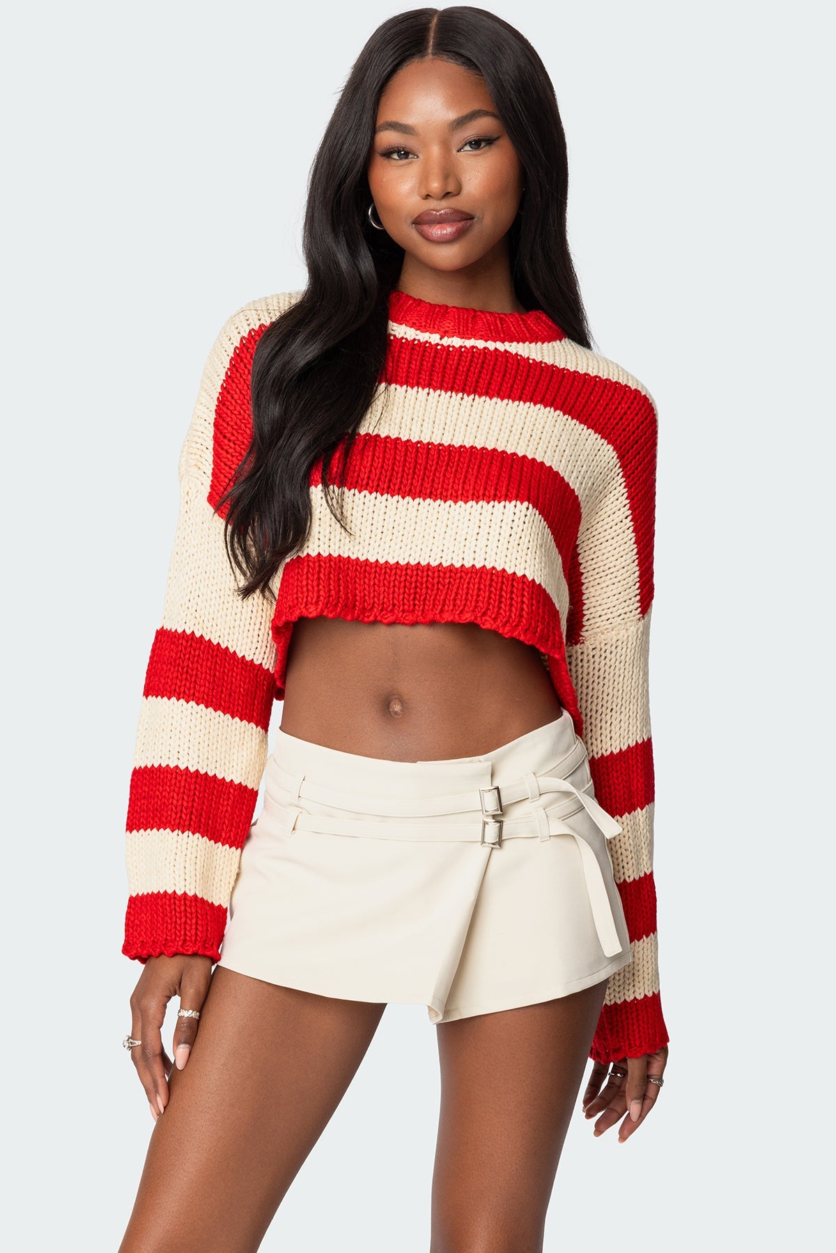 Ozzy Cropped Knitted Sweater