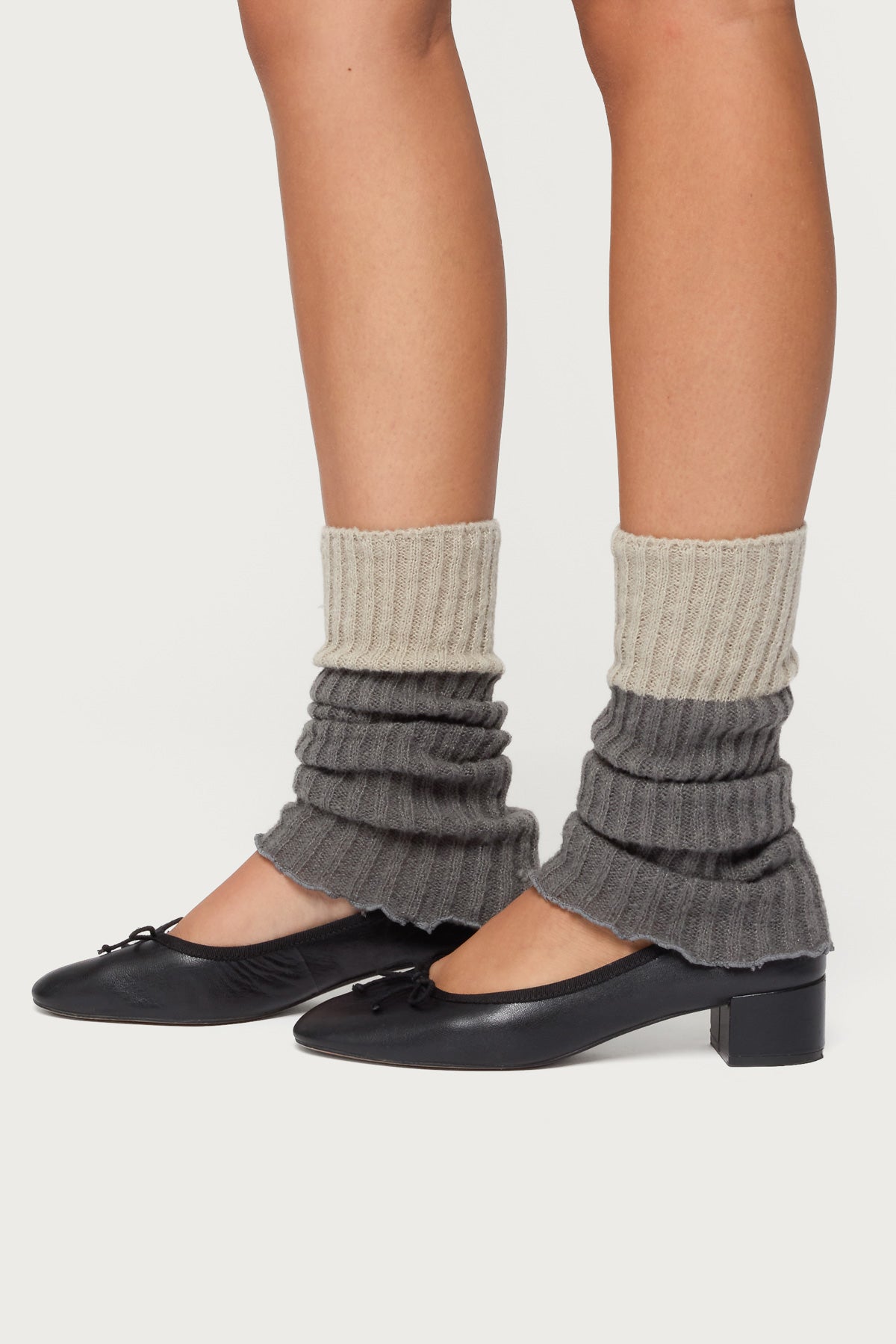 Bundled Babe Contrast Ribbed Leg Warmers