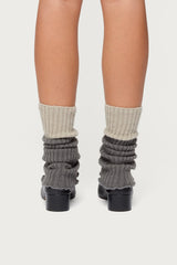 Bundled Babe Contrast Ribbed Leg Warmers