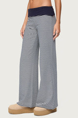 Meggy Striped Fold Over Pants