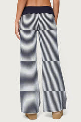 Meggy Striped Fold Over Pants