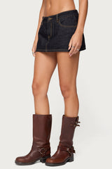 Camelia Denim Mini Skort