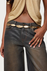 Abstract Pendant Chain Belt