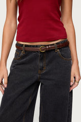 Goldey Faux Leather Belt