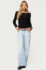 Magda Low Rise Acid Wash Jeans