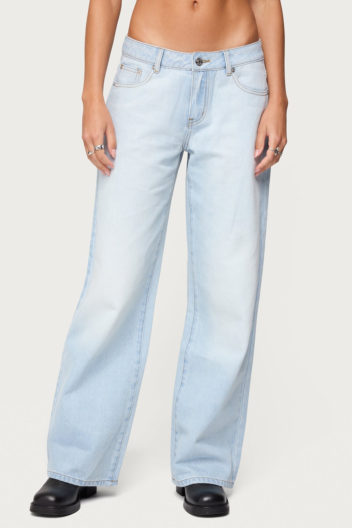 Magda Low Rise Acid Wash Jeans