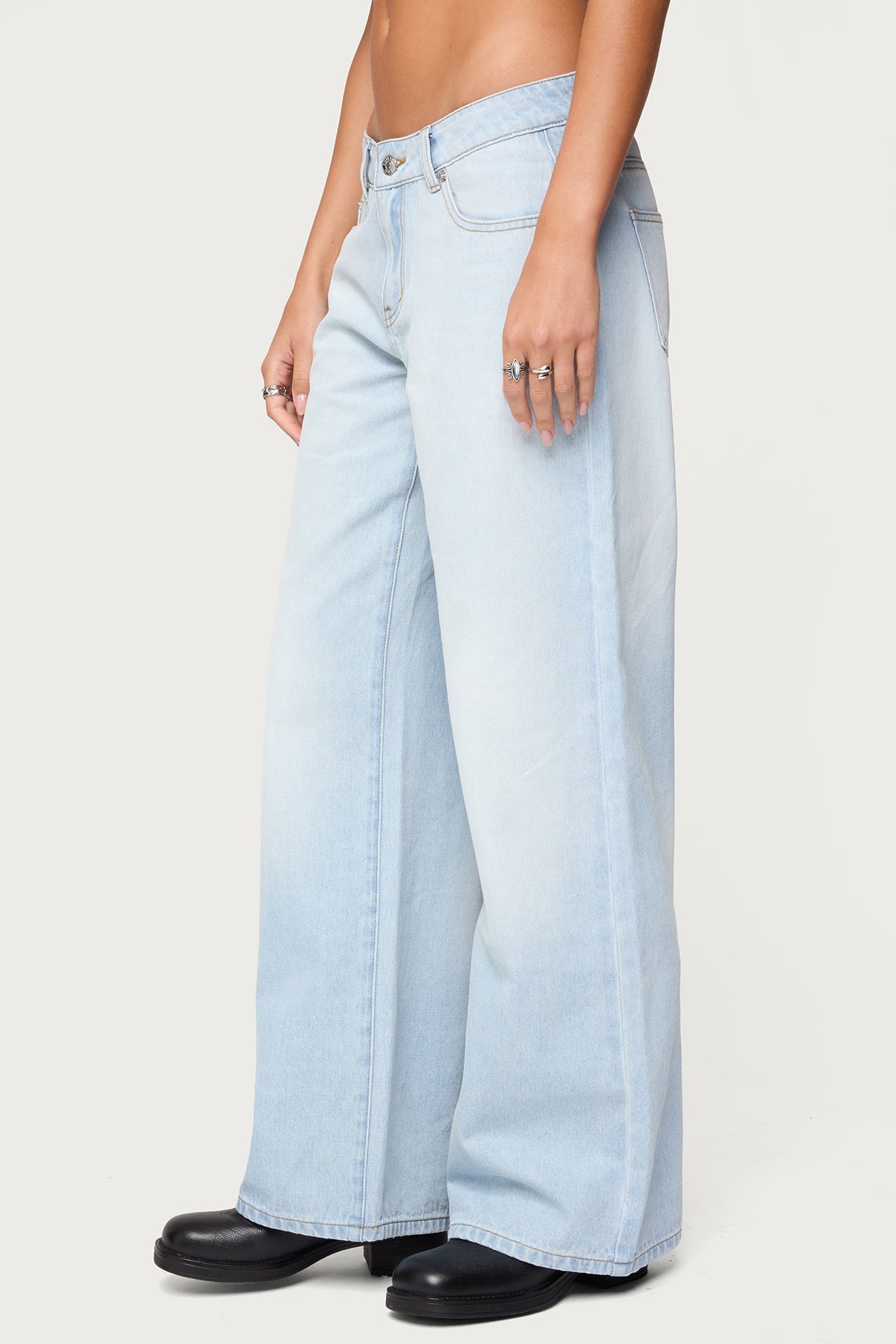 Magda Low Rise Acid Wash Jeans