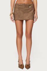 Karly Faux Leather Mini Skort