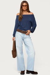 Nannie Off Shoulder Oversized Top